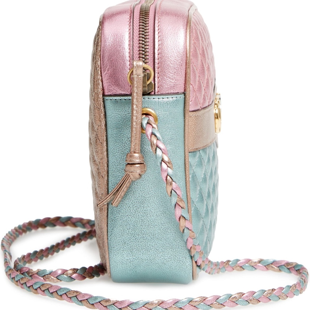 New Authentic GUCCI Small Quilted Metallic Leather Shoulder Bag Small Multicolor - Picture 5 of 8